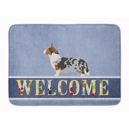 Carolines Treasures Welsh Corgi Cardigan Welcome Machine Washable Memory Foam Mat BB8313RUG